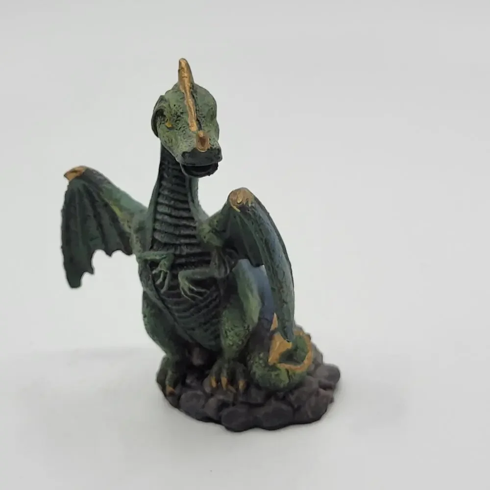 Vintage Dragon Resin Hand painted Figurine Sculpture FM-5446